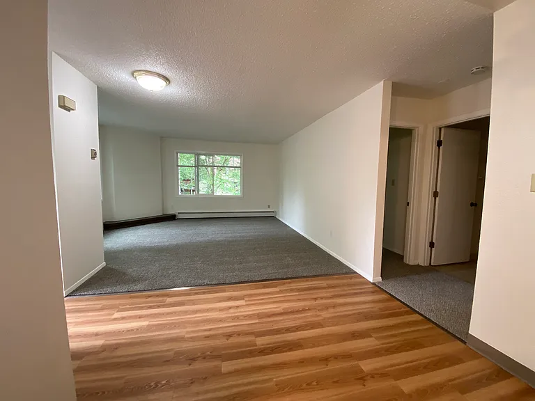 Kitchen/dining area. Living room.