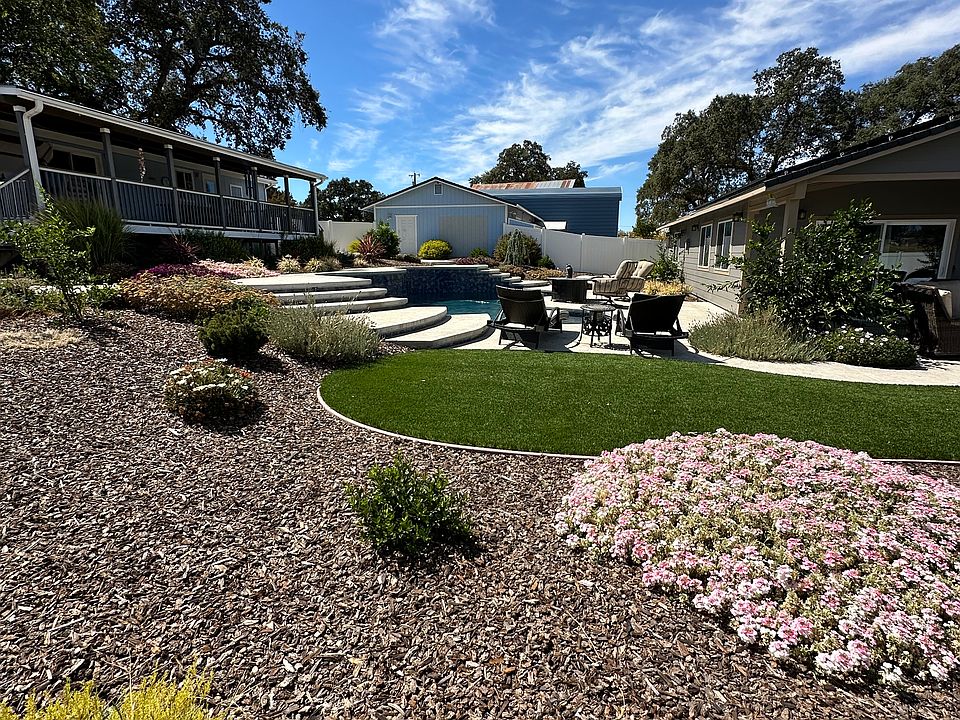 Pool area
Rental on left landlord on right