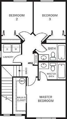 Floor plan of upstairs.