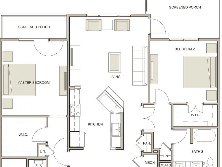 WaterWalk at Shelter Cove Towne Centre - B1 - 2 Beds - 2 Baths - 1586 Sq. ft.