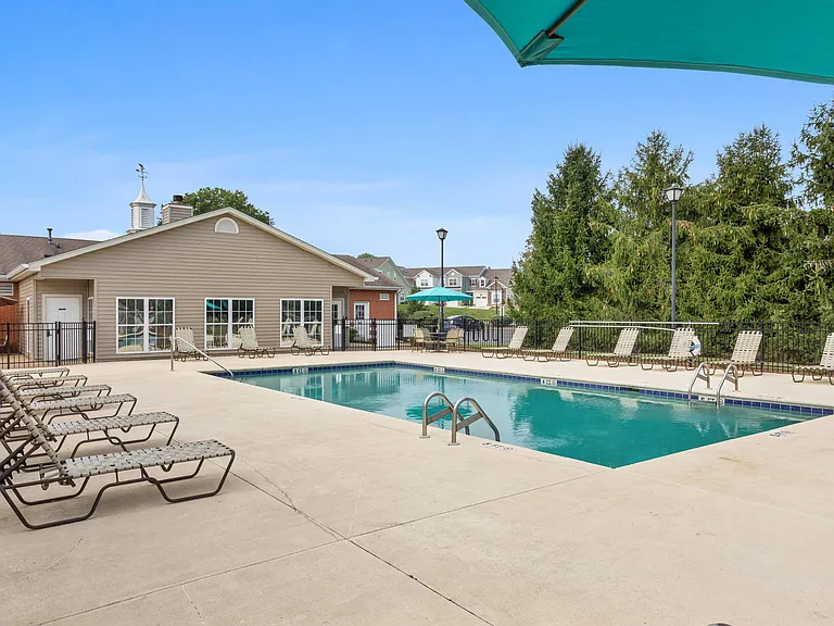 Outdoor Swimming Pool with Lounge Chairs