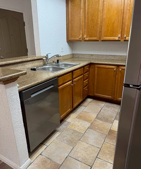 Kitchen with new dishwasher
