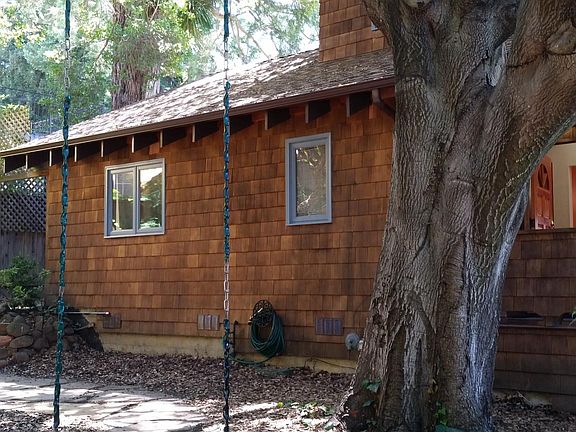 "Granddad" oak tree with handmade swing.