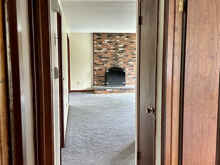 Hallway - kitchen, bathroom, closet and two bedrooms off of it.