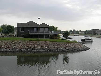 Channel and marina in back of house