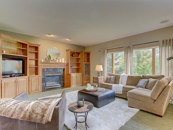Gas fireplace and beautiful built-ins. Home is wired for sound with in-ceiling speakers.