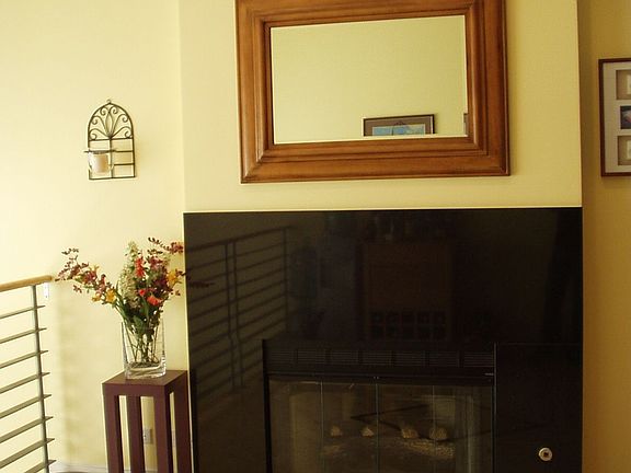 Living room fireplace