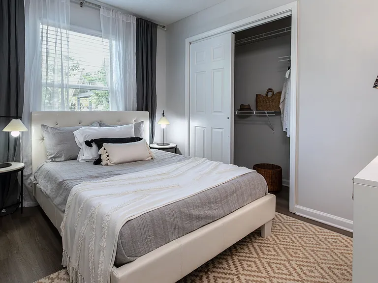 Indulge in the details of your sunlit bedroom sanctuary at Emerson Isles.