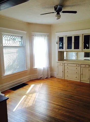 Unit 1 dining room, with built in hutch