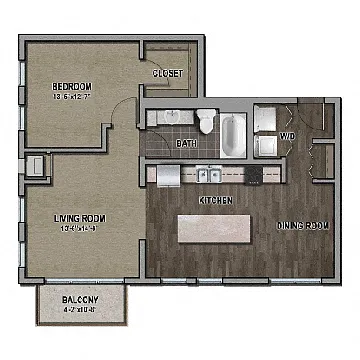 Floor plan 1L-1 Bedroom