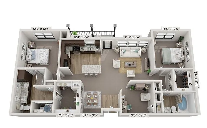 Floor plan 2X2 - B2