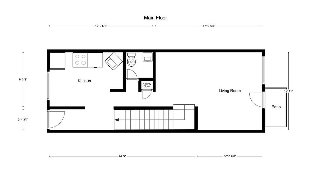 Floor plan Two Levels Two Bedrooms
