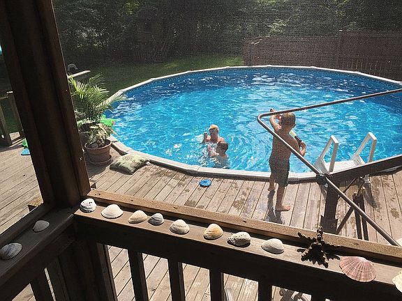 Pool with large deck 