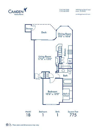Floor plan 1B