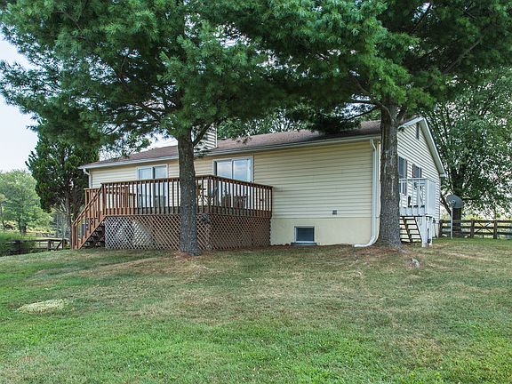 View from fenced back yard