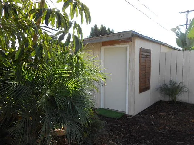 Backyard storage shed