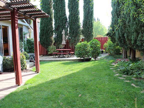 lush, private backyard