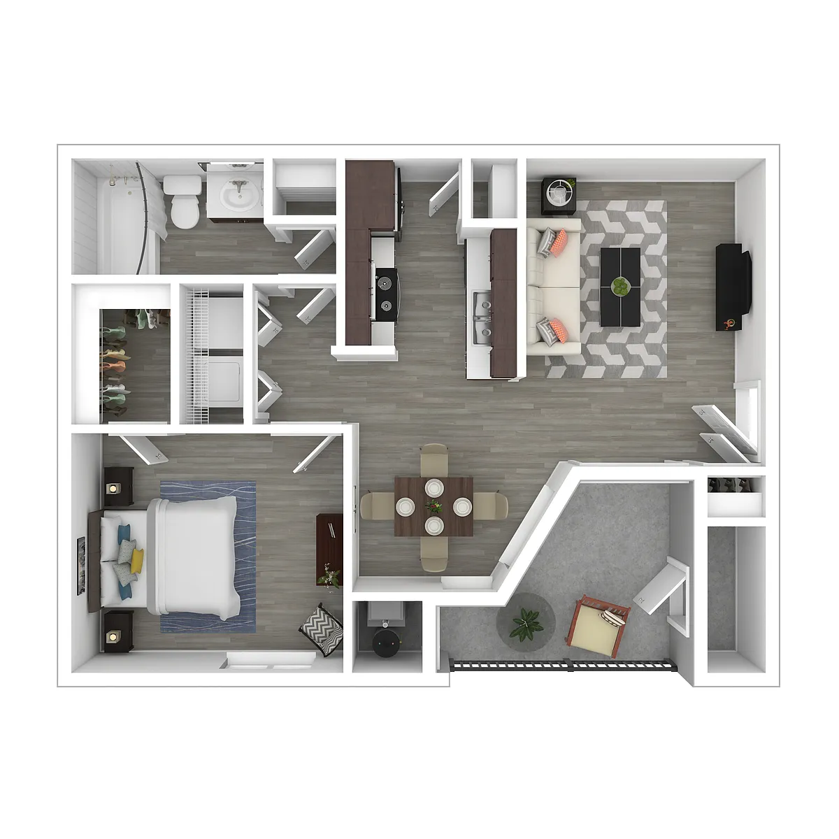 Floor plan 1X1-640
