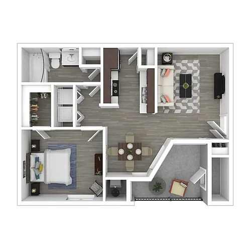 Floor plan 1X1-640