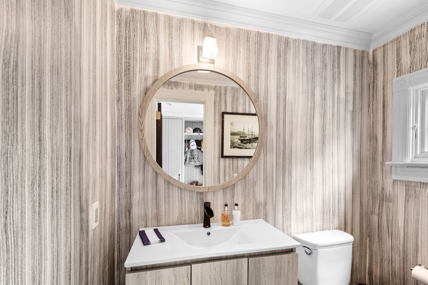  powder room off kitchen area