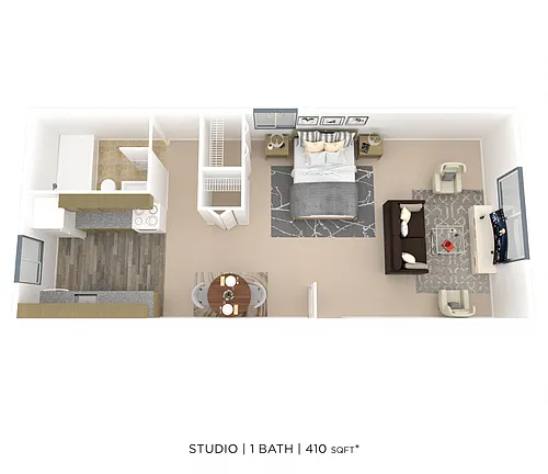 Floor plan Studio-410 sqft