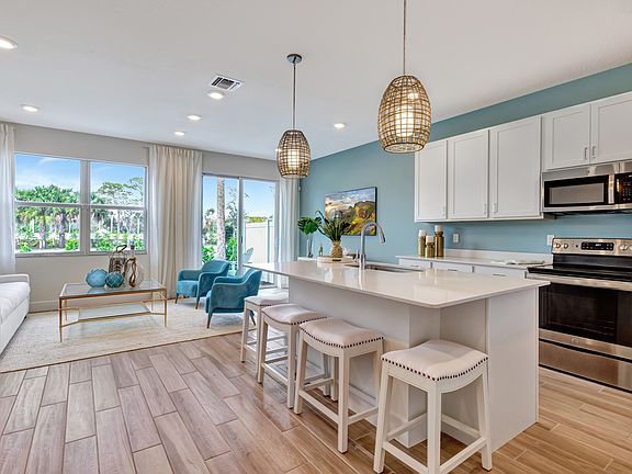 Large island in kitchen