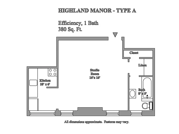Floor plan Studio
