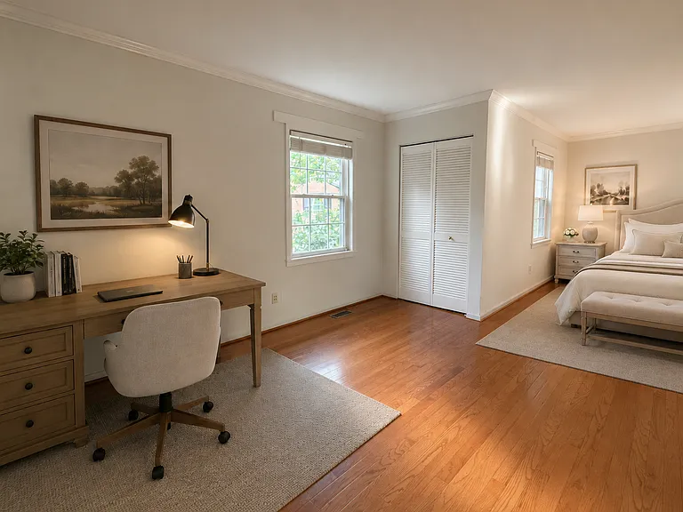 Virtually staged room off the primary.