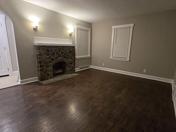 Living room with fireplace