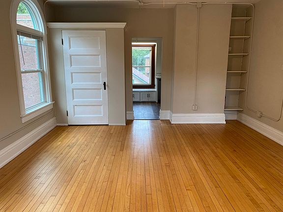 Main room looking north into kitchen