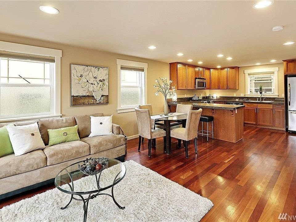 open living room/dining/kitchen