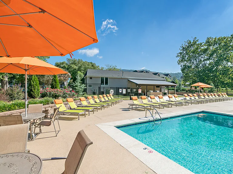 Hawthorne at Southside's resort-style swimming pool is just one of the amenities available to you