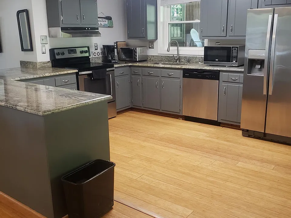 Kitchen with granite counters