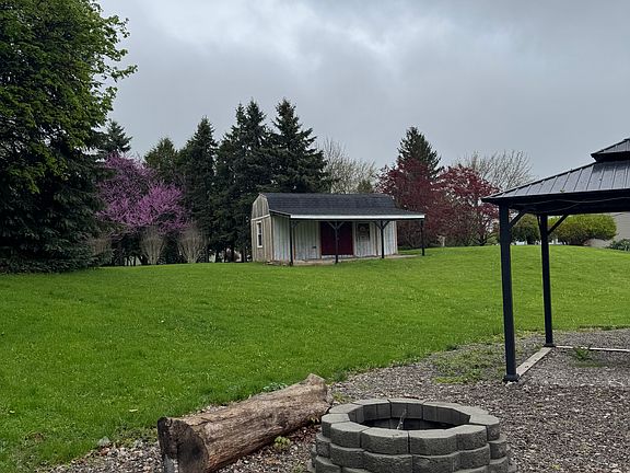 Backyard area and fire pit area.