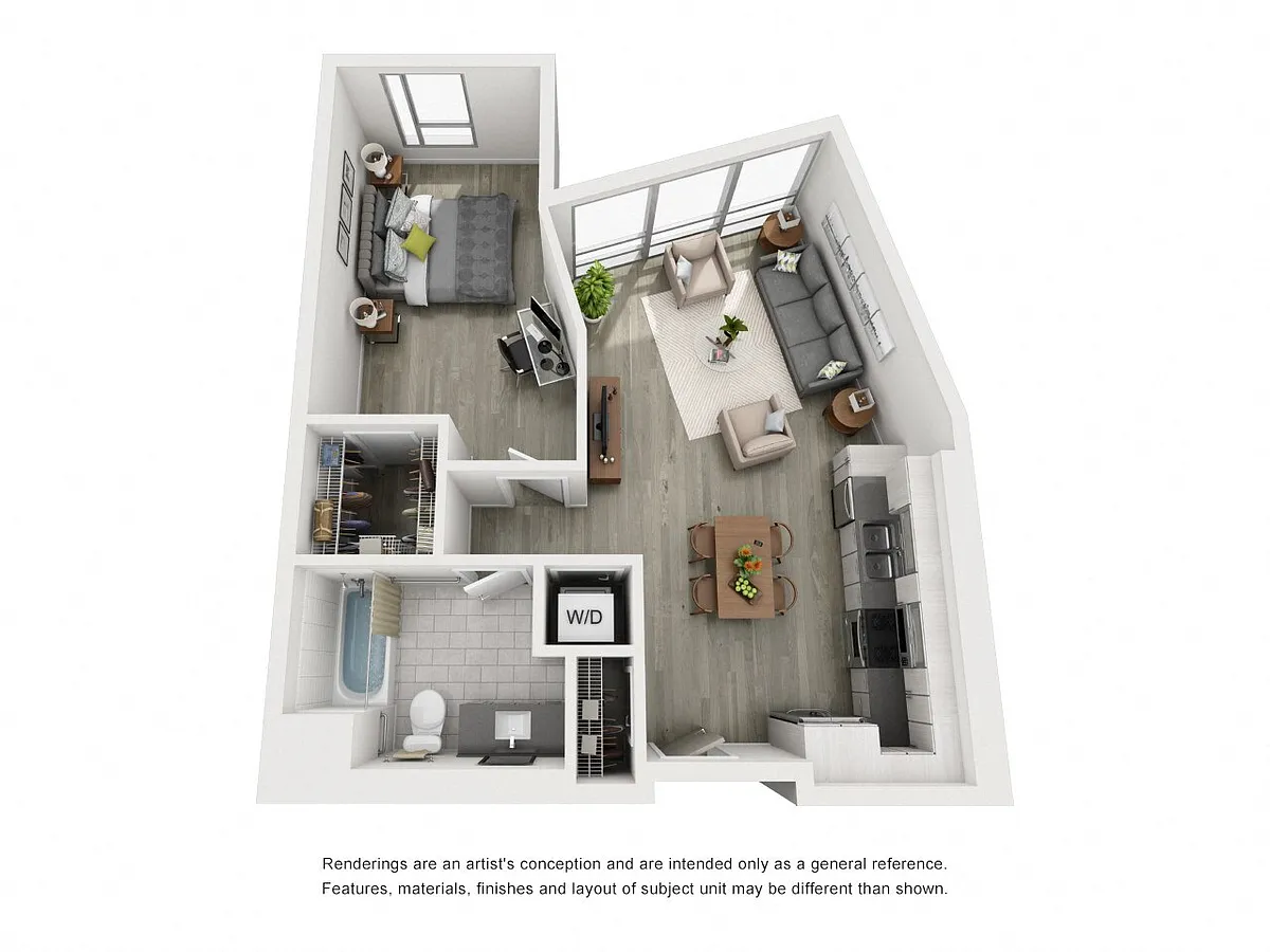 Floor plan 1 Bedroom B5