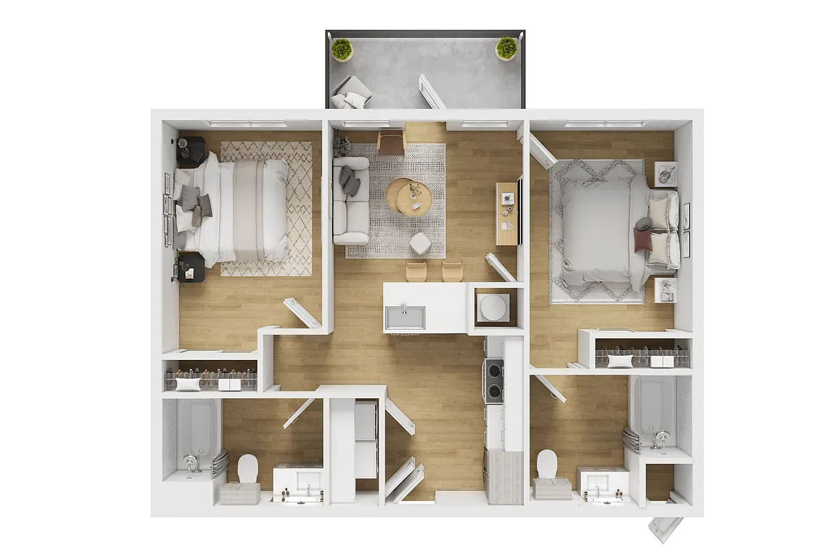 Floor plan B2 Accessible 120%