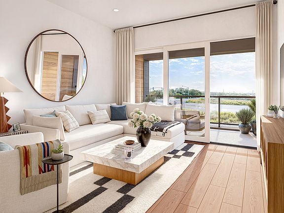 Second Floor Townhome - Living Room with Deck