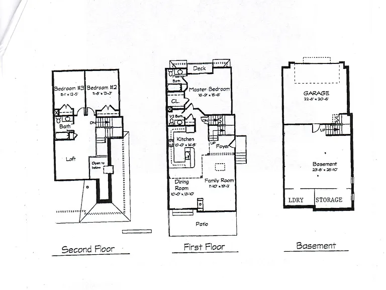 1 bedroom first floor, 2 beds on second floor