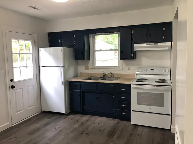 Kitchen with recently replaced appliances, all shown included for tenant use