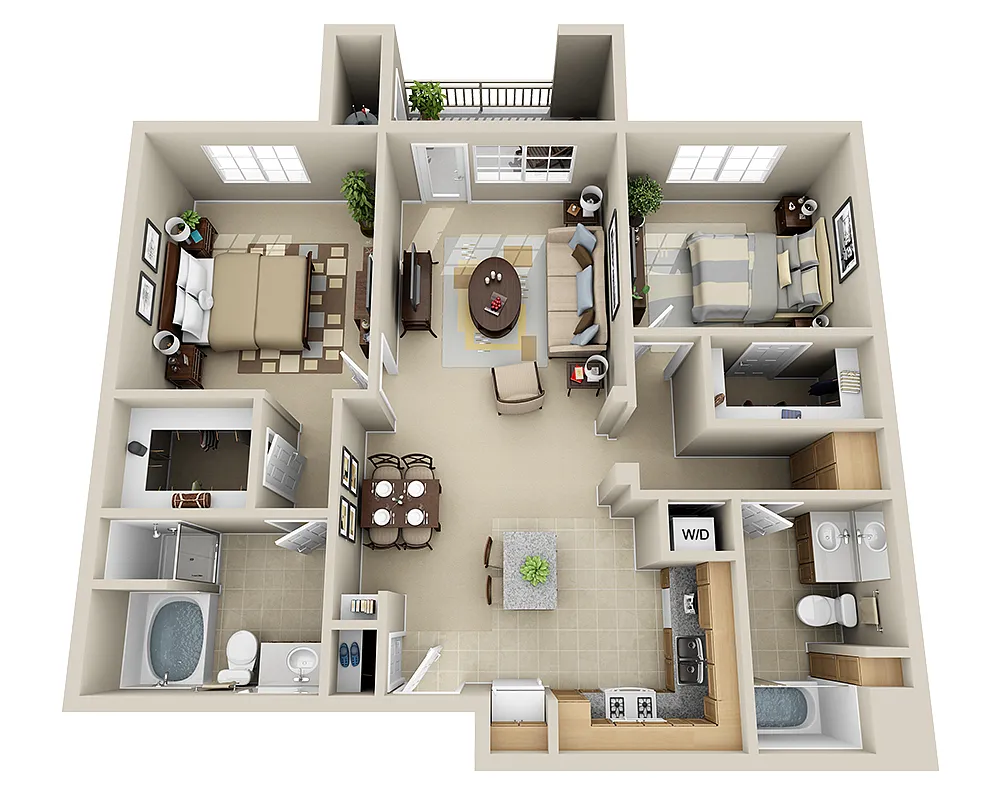 Floor plan Pacific (B2B)
