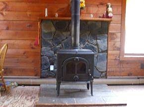 Woodstove in living room