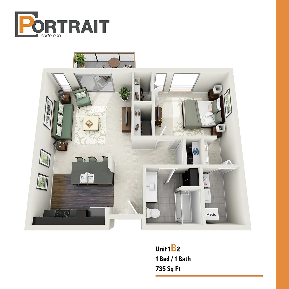 Floor plan 1B2