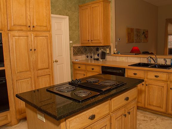 Island with granite & stove