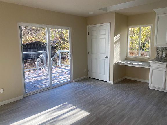 Looking out the sliding glass door to deck.