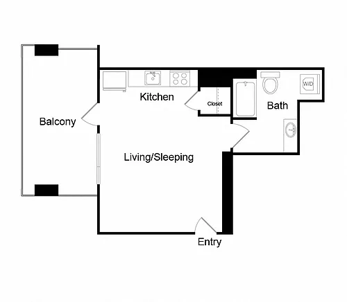 Floor plan Studio-D