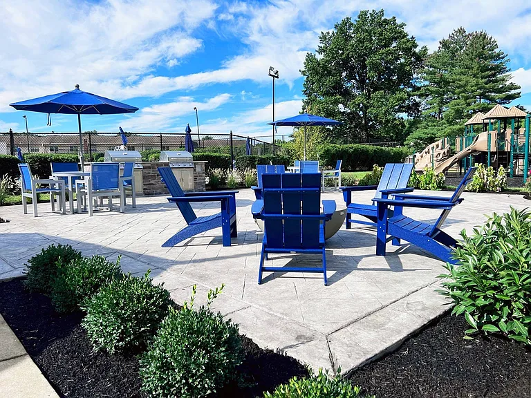 Outdoor seating and fire pit