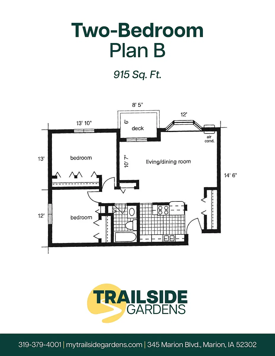 Floor plan Two bedroom with Balcony