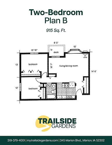 Floor plan Two bedroom with Balcony