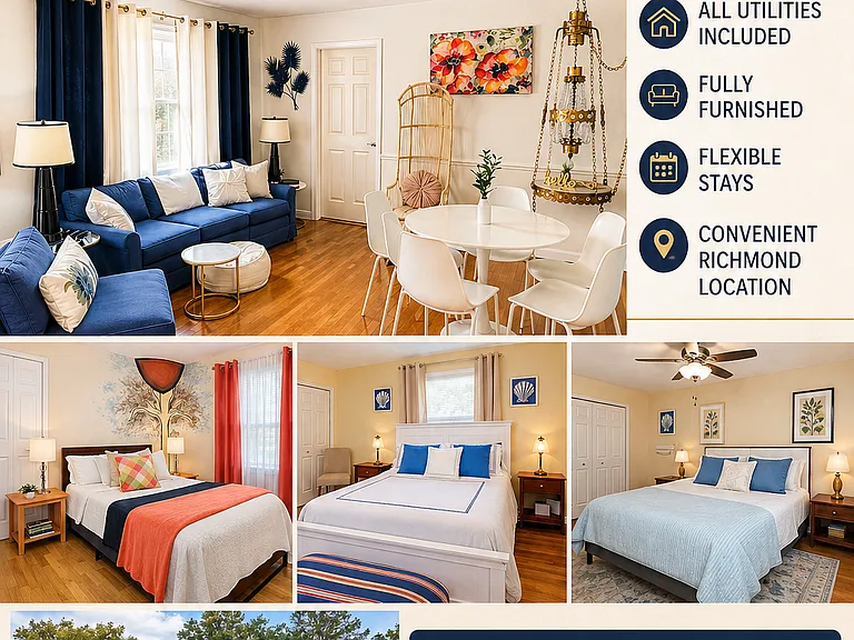An excellent choice for travel nurses, healthcare professionals, graduate and medical students, interns, or anyone relocating to the Richmond area.