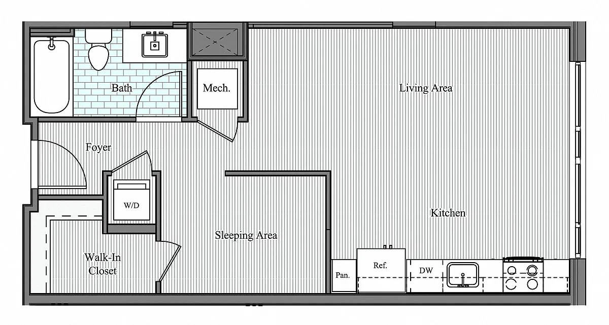 Floor plan Studio E